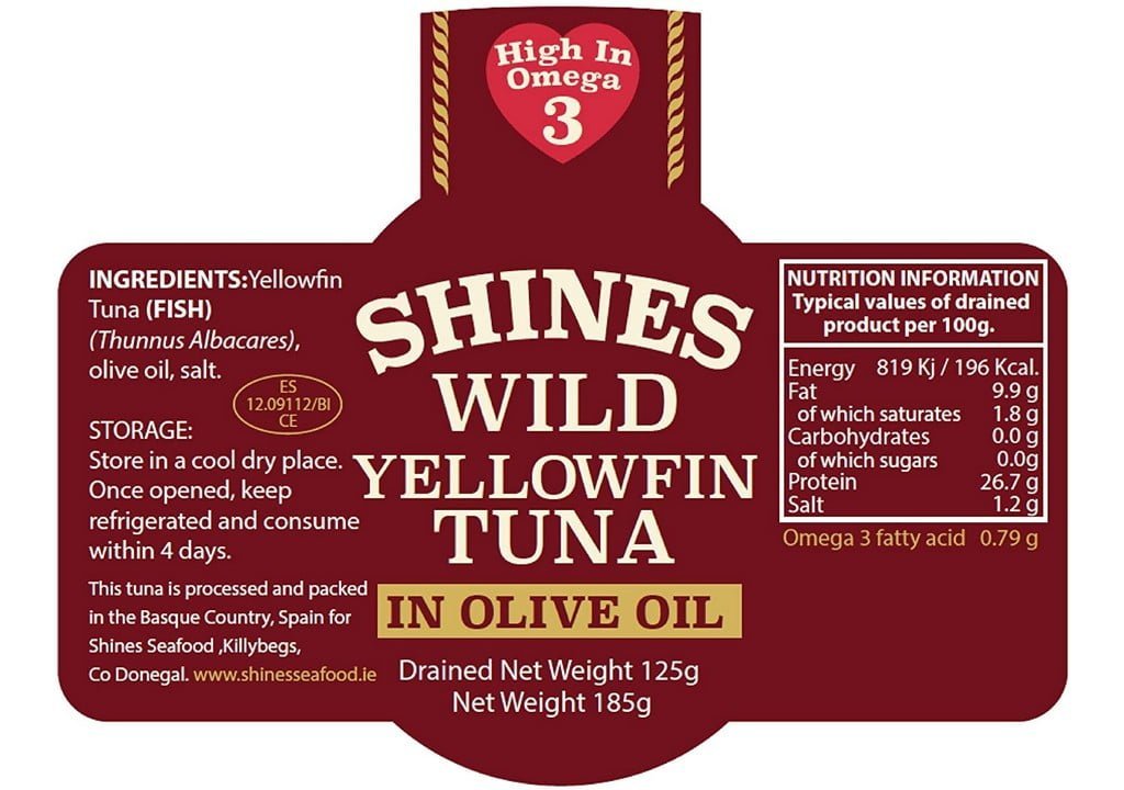 Shines Wild Yellowfin Tuna in Olive Oil 185g Shines Seafood